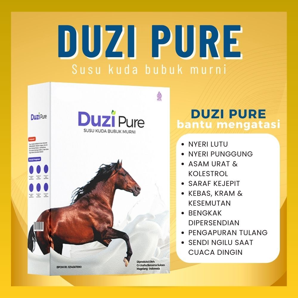 

Duzi Pure Susu Kuda Murni Untuk Asam Urat, Tulang Dan Nyeri Sendi Original