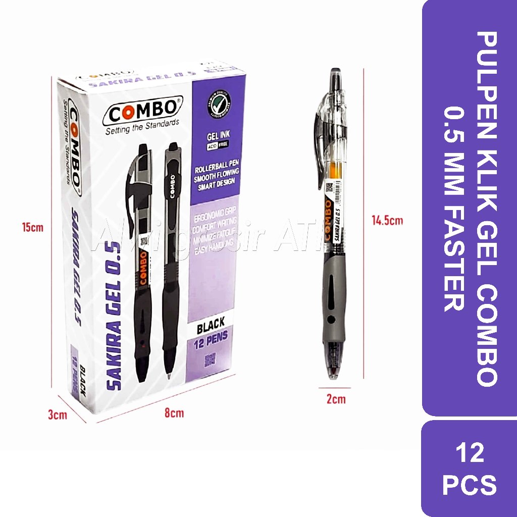 

PULPEN KLIK GEL COMBO 0.5 MM JAPAN BOLPOIN | 1 PACK = 12 PCS