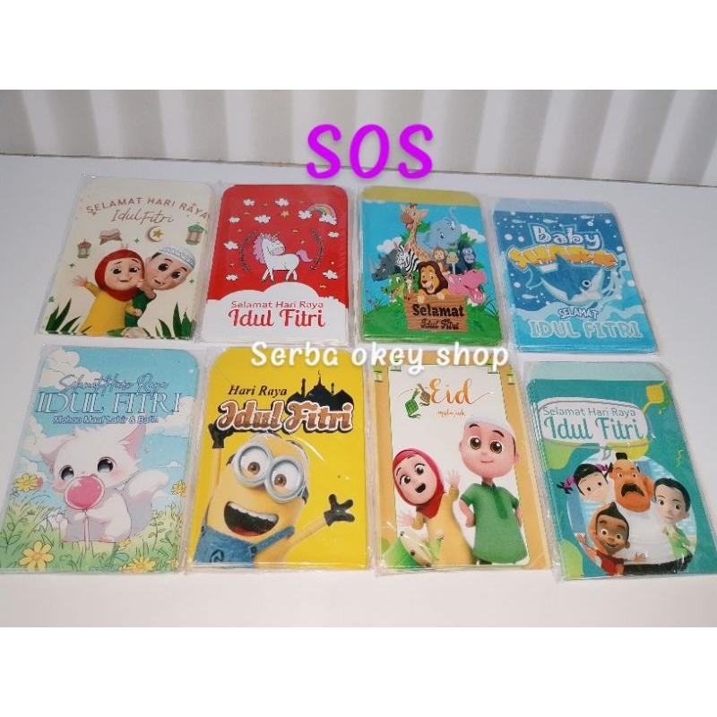 

SOS amplop lebaran mini isi 10pcs motif kartun