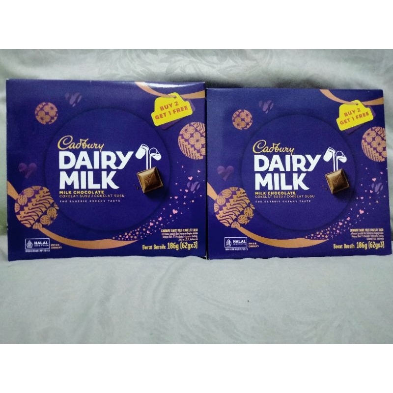 

CADBURY DAIRY MILK CASHEW NUT COKELAT 62 GRAM BUY 2 FREE 1