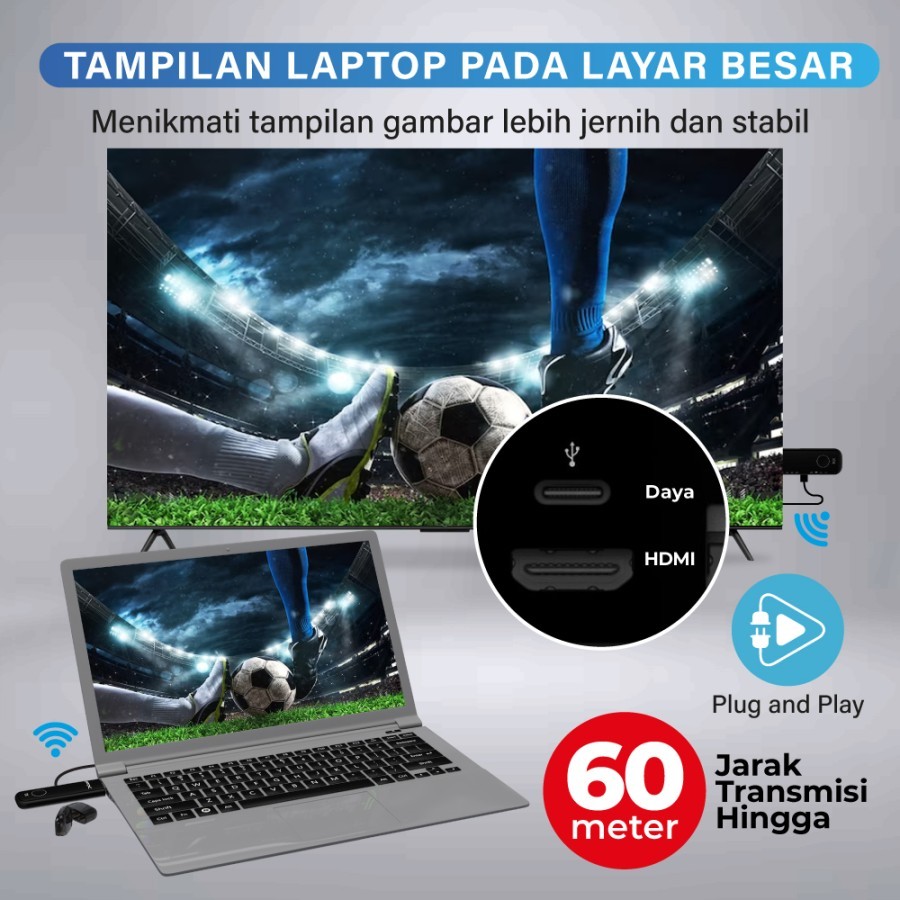 PX WTR-200S Wireless HDMI Sender Audio Video Transmitter Receiver Extender For Laptop, Pc, Set top B