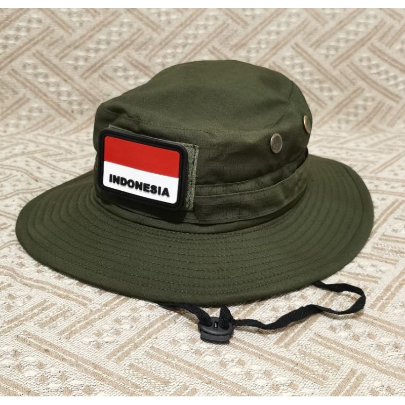 RB Topi tactical rimba kawat polisi Brimob satpolpp olive hijau Army hitam polos