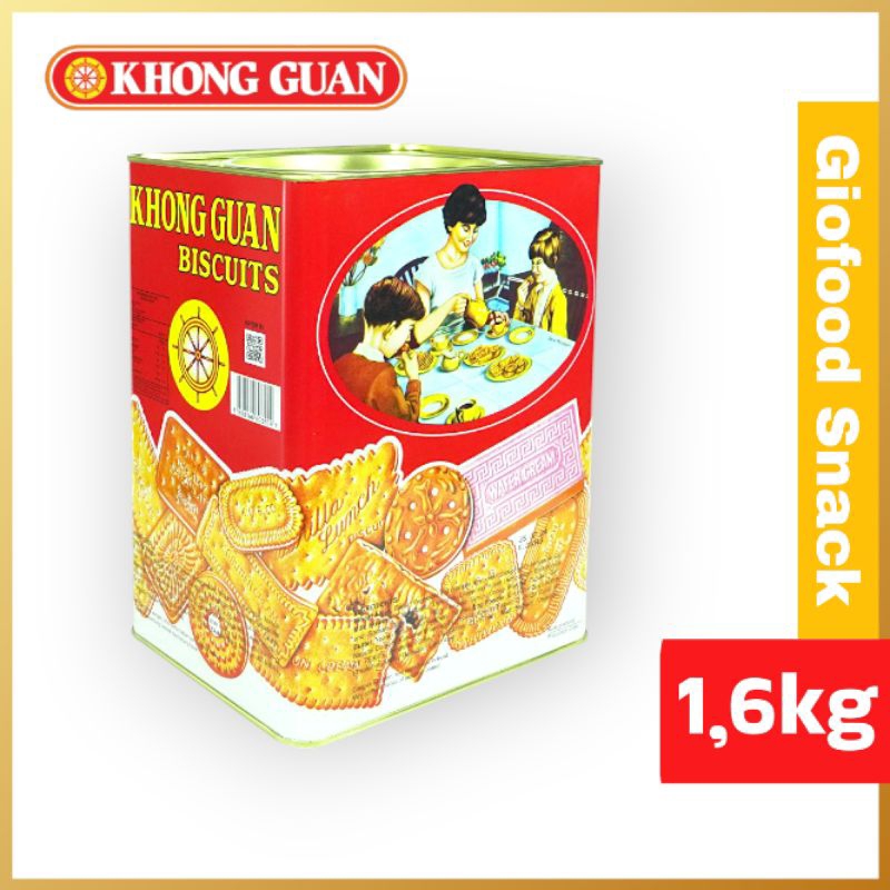 

KHONG GUAN MERAH 1,6kg Biskuit Assorted Wafer Cemilan Kaleng Besar Crackers Aneka Biskuits Food