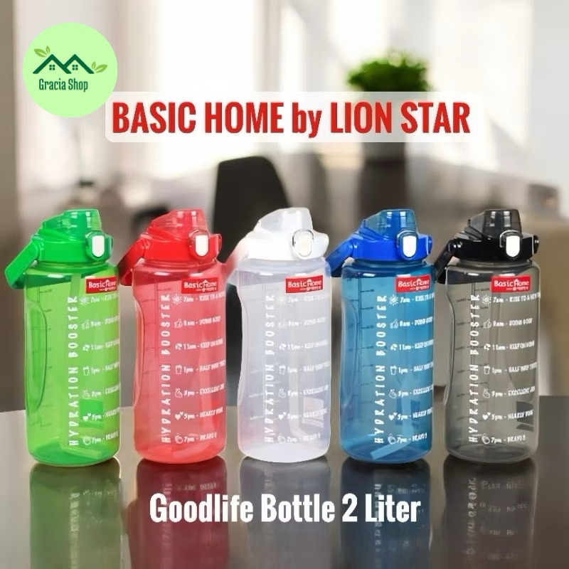 Botol minum Basic Home Goodlife Bottle 1 / 2 Liter BNN-5 BNN-8 / Botol Minum Anti Pecah BPA Free