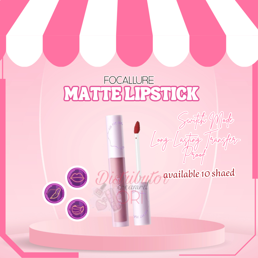 FOCALLURE #SwitchMode Matte Lipstick Lip Tint Long-Lasting Transfer-Proof Lipgloss Waterproof Liquid