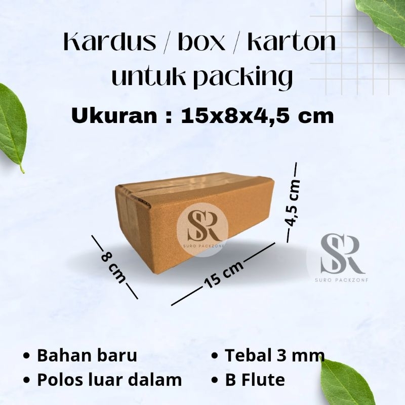

Kardus Packing Ukuran 15x8x4,5 cm / Box Packing / Karton Packing Polos Baru dan Tebal