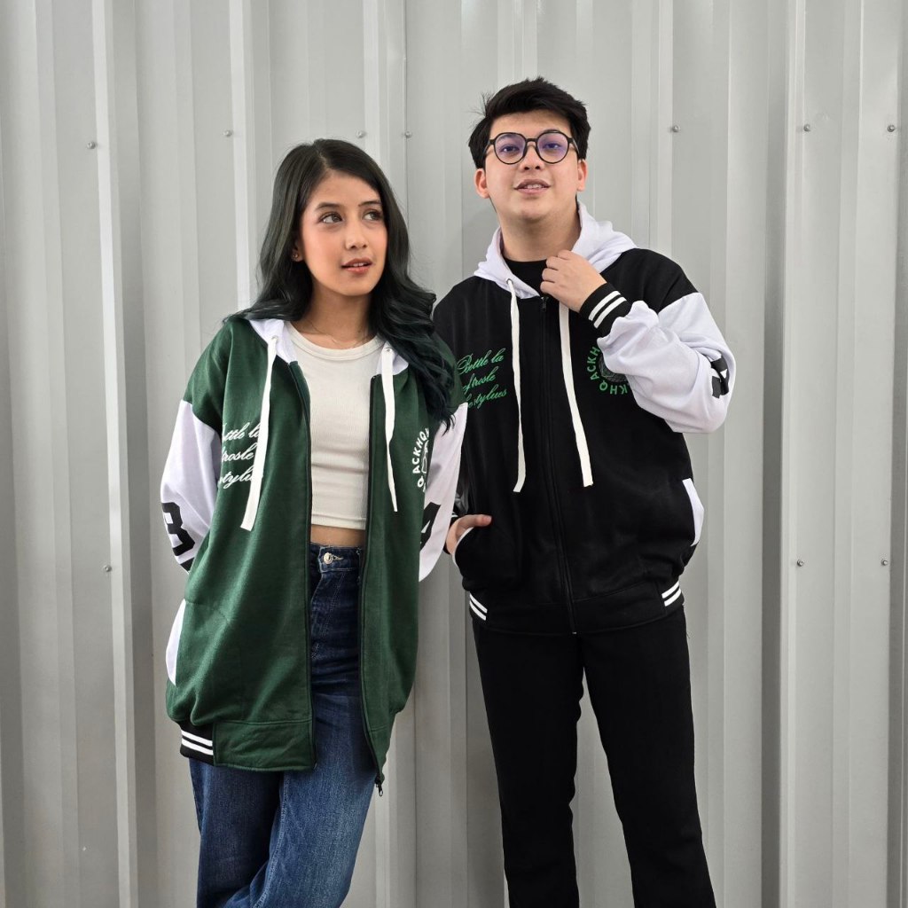 ( isi 2 pcs) Terbaru jaket hoodie GLOBE ZIPPER Hoodie pria dan wanita warna Hitam dan Emerald / Jake