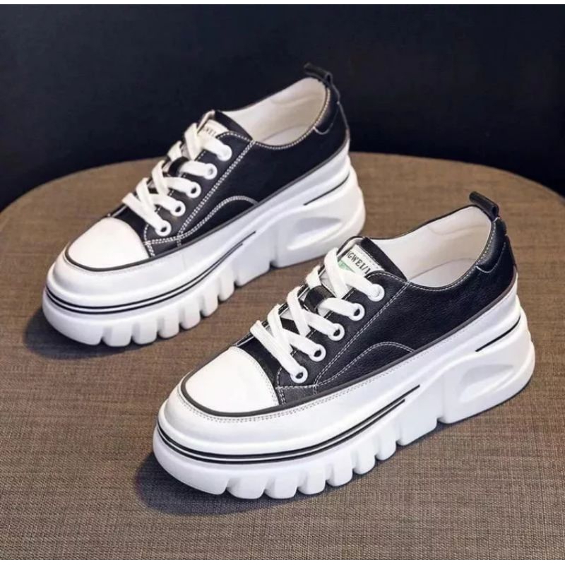 Sepatu Canvas Wanita Fashion Import Korea/ Sepatu Korea Hak Tinggi