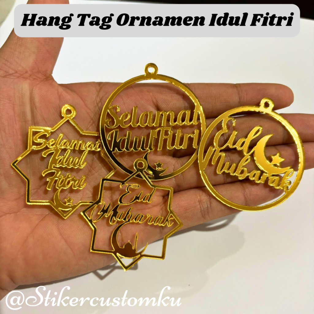 Hang Tag Hampers Idul Fitri Akrilik / Hang Tag  Idul Fitri Akrilik / Hang Tag Eid Mubarak / Hiasan H