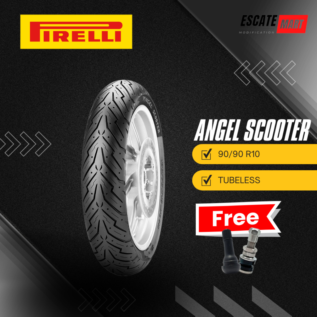 Pirelli Angel Scooter 90/90-10 Tubeless - Ban Motor Pirelli Angel Scooter 90/90 R10 Tubeless
