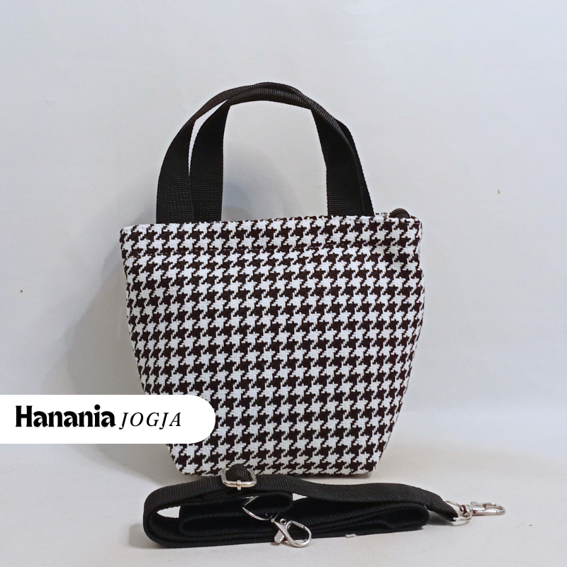 Totebag Mini Tas Jinjing Kecil Wanita Selempang Slingbag Kain goni