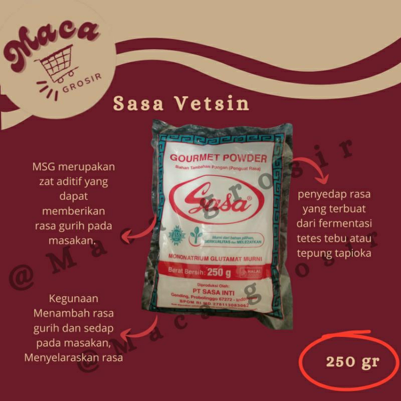 

Sasa vetsin 250gr