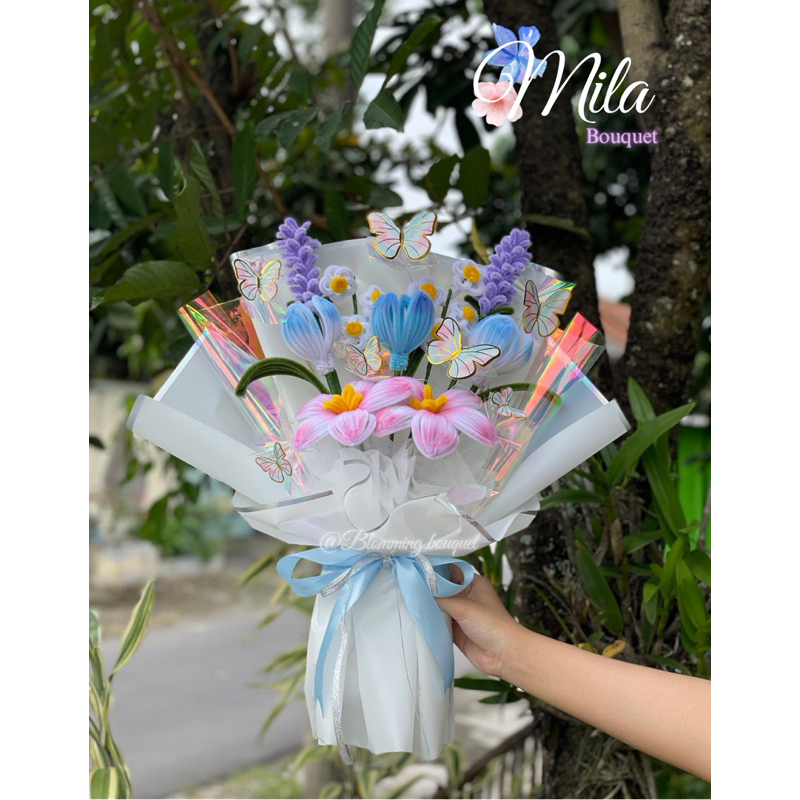 Mila Bouquet | Bouquet Kawat Bulu
