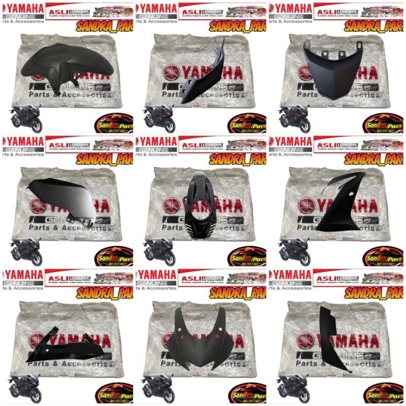 COVER FULL BODY HALUS ALL NEW R15 VVA V3 2017 HITAM DOFF ORIGINAL YAMAHA BK6