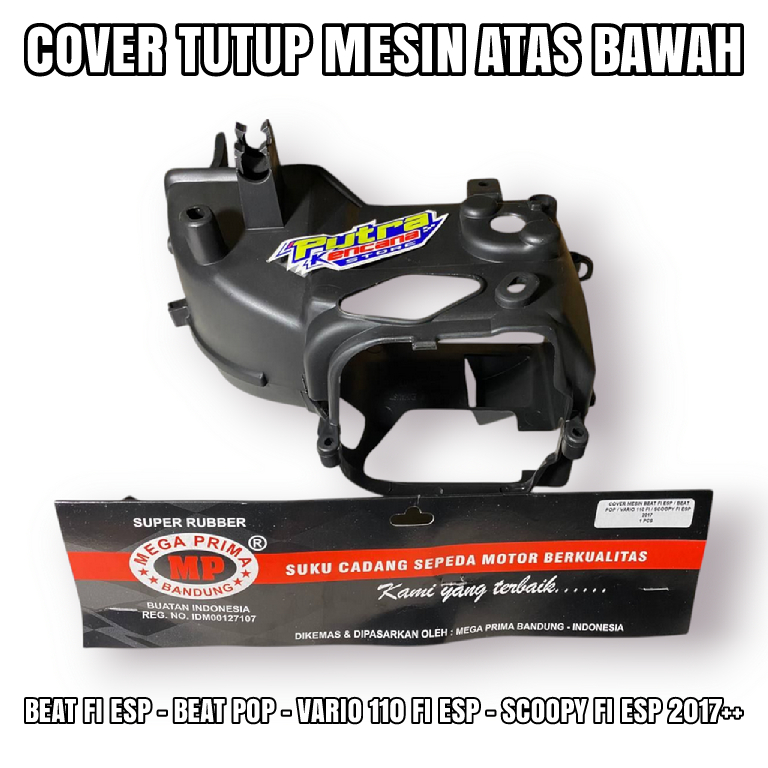 COVER TUTUP MESIN ATAS BAWAH - BEAT FI ESP, BEAT POP, VARIO 110 ESP, SCOOPY FI ESP 2017