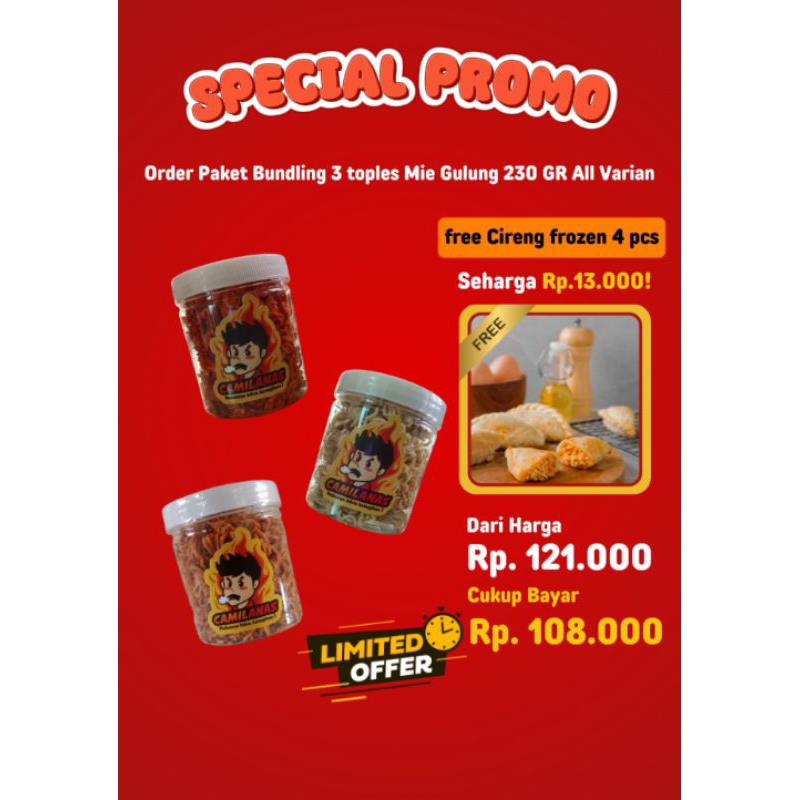

PAKET BUNDLING 3 PCS MIE GULUNG ALL VARIAN