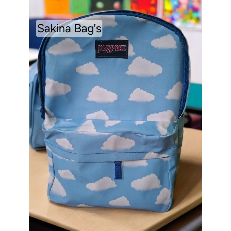 Tas jansport/ tas motif awan/ tas sekolah anak laki-laki dan perempuan/ tas punggung/ tas backpack