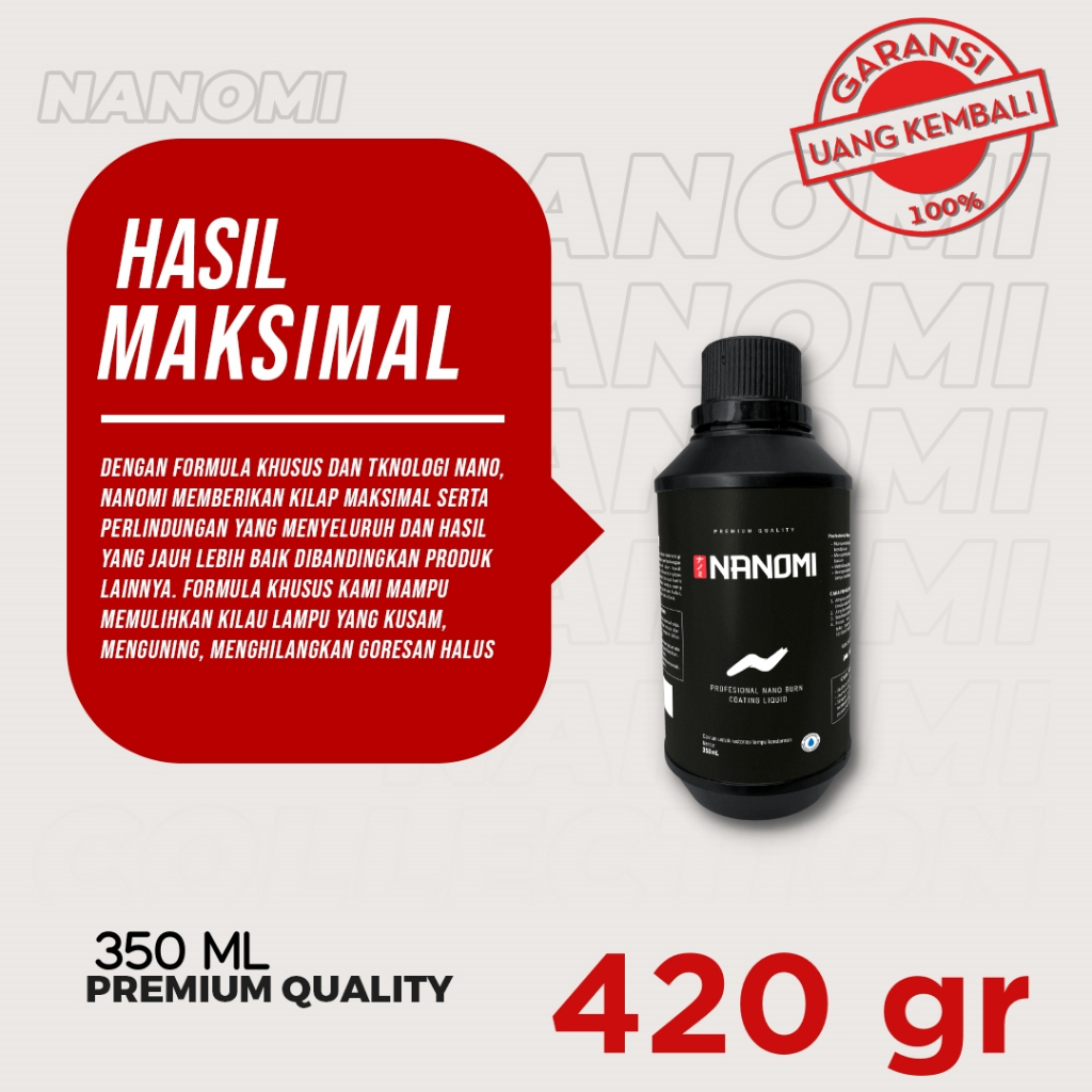[ ORIGINAL ] Coating Nano Burn Lampu Mobil Poles Premium Murah Kualitas Terbaik