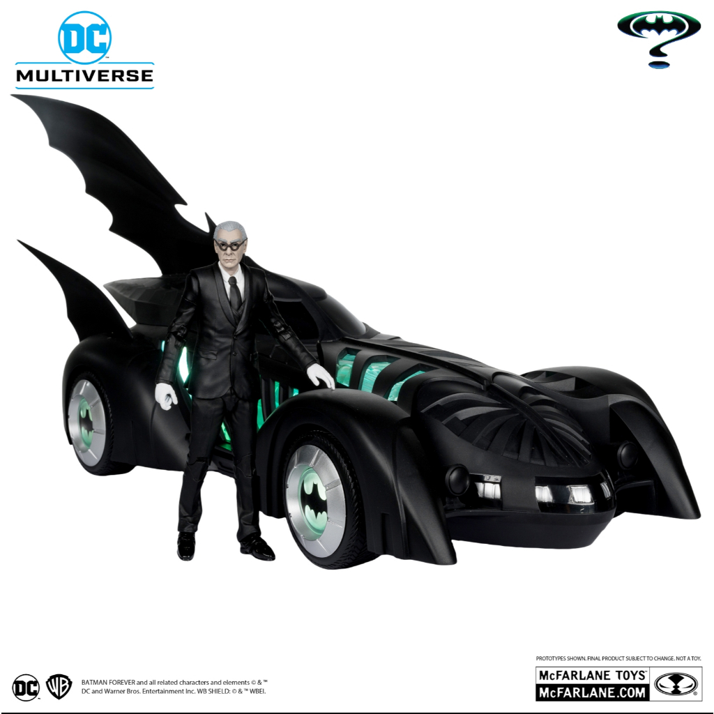 McFarlane original Alfred Pennyworth & Batmobile (Batman Forever) Vehicle DC Multiverse 2024
