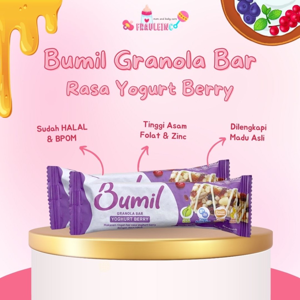 

*FRAULEINCO* BUMIL - Granola Bar yoghurt berry / healthy granola bar / cimilan bumil
