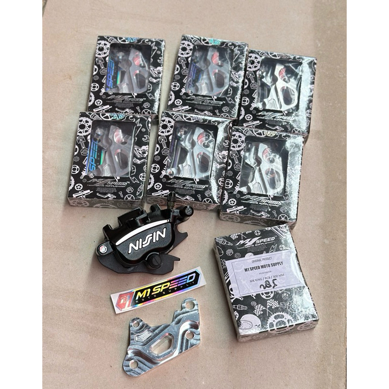 BREKET KALIPER CNC NISSIN 2P SAMURAI MXKING DISC 300MMM M1SPEED