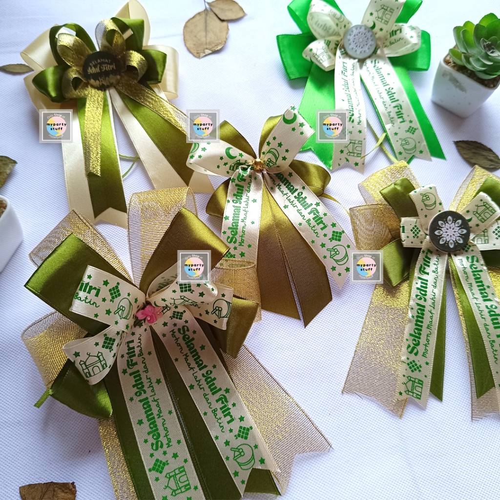 

Pita Jumbo Hampers Lebaran 3 layer / Pita Hias Parcel Idul Fitri / Pita Jadi Seserahan Ramadhan / Pita Kado Hadiah Satin Emas
