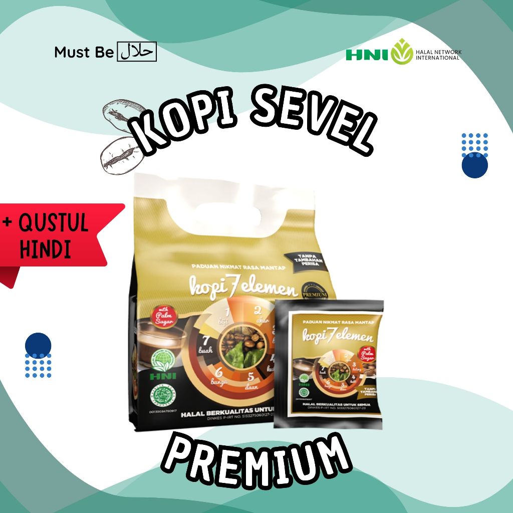 

Sevel Premium - Kopi 7 elemen premium - Kopi Sehat - Kopi aman untuk lambung - isi 10 Sachet