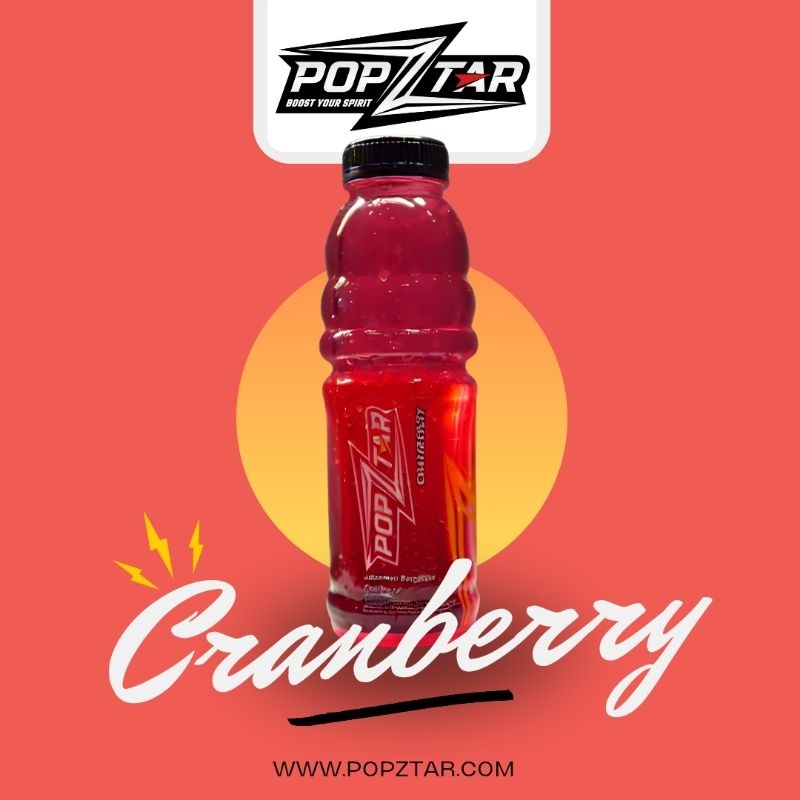 

POPZTAR-MINUMAN BERPERISA CRANBERRY 400ML (4 BOTOL)