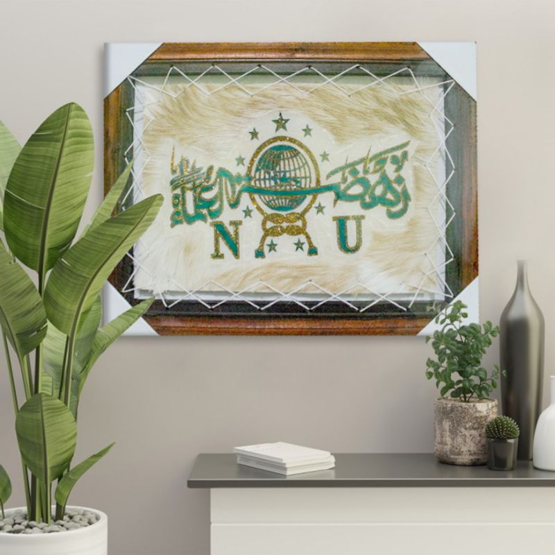 kaligrafi dinding lambang NU logo nahdatul ulama