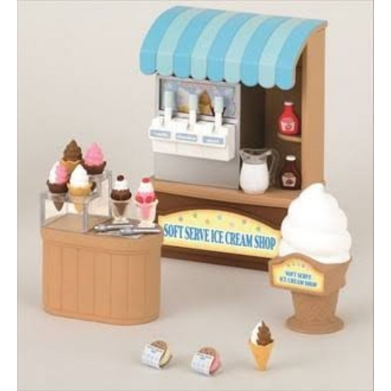 preloved Sylvanian Family: Soft Serve Ice Cream Shop