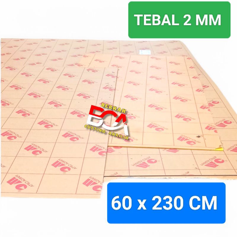 

akrilik bening akrilik warna 60 x 230 cm