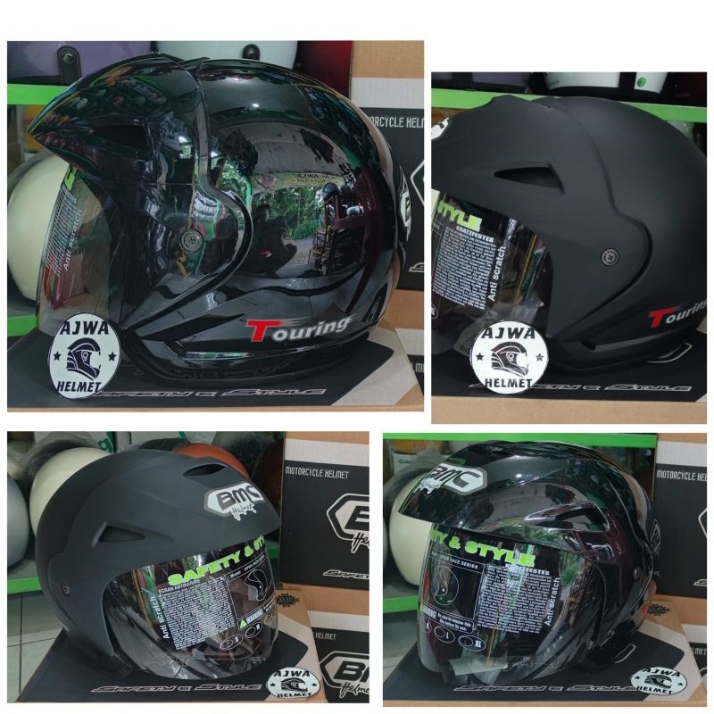 BMC TOURING ORIGINAL / SOLID BLACK / HELM BMC / HELM HALF FACE