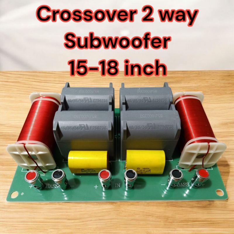 Komponen Crossover Pasif 2 way Double Subwoofer 15 inch 18 inch 1300watt