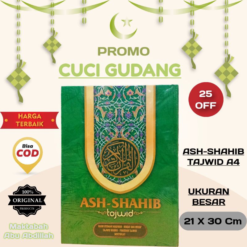ASH-SHAHIB TAJWID MADINAH A4 / AL-QUR'AN TAJWID RASM UTSMANIH MADINAH