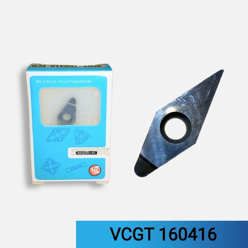 Insert PCD VCGT160416 aluminium kinclong VCGT 160416 VCGT16 VCMT16 baru