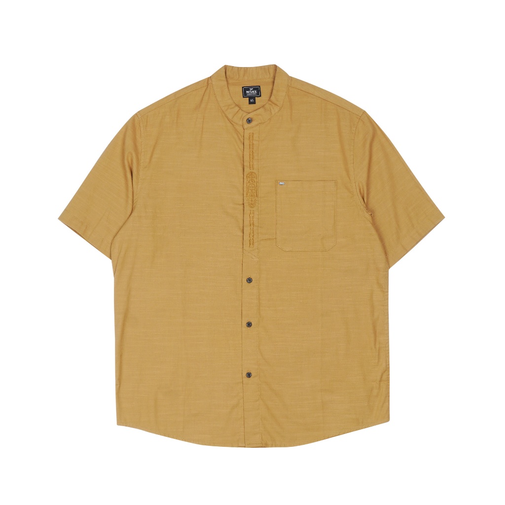 Baju Koko MGEE Original - Baju Koko Lengan Pendek Original MGEE Alfero CKPR 098 Mustard