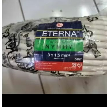 ETERNA NYMHYO 3X1,5 3 X 1,5 3 X 1,5 ECER PERMETER PUTIH SERABUT KABEL ETERNA