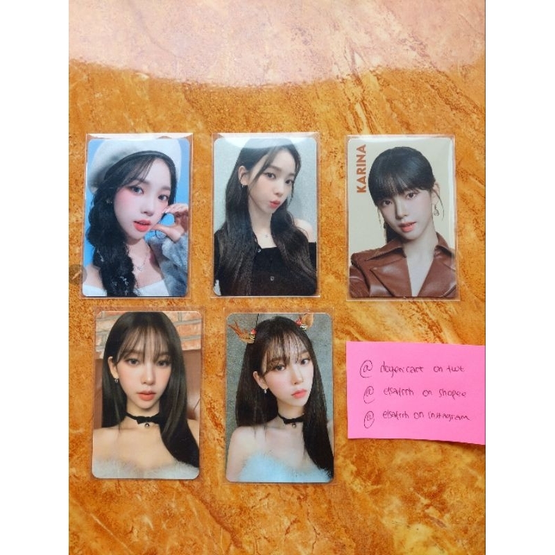 Photocard Karina Aespa SG23 Girls Pink Christmas 22