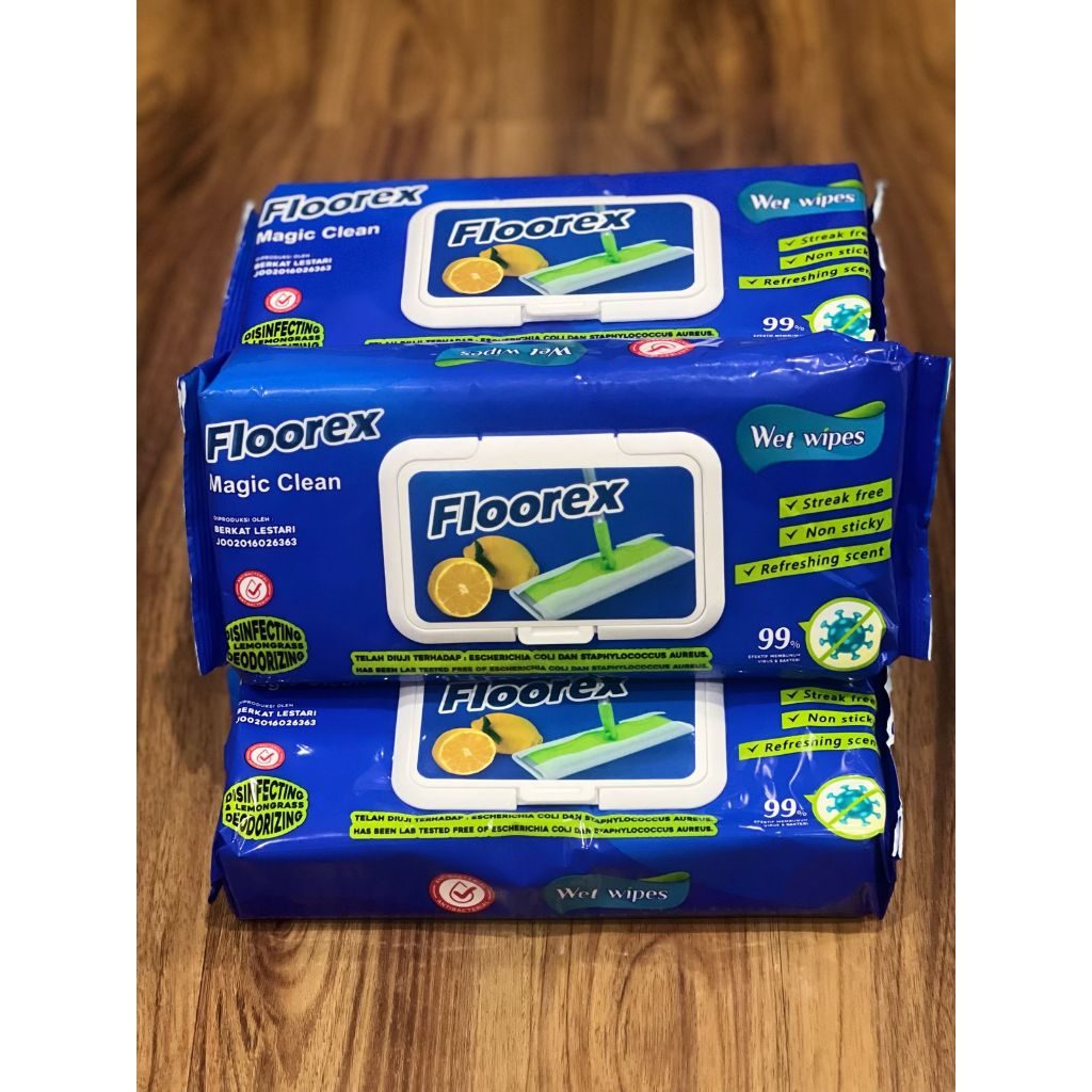 JKL UNIONTissue lantai tisu pel wiper magic clean floorex wet wipes pel tissu floorex magic clean