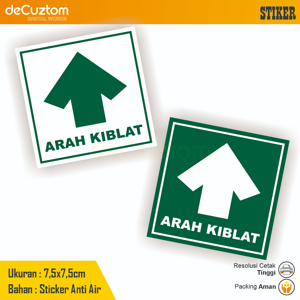 

Stiker Arah Kiblat Sticker Arah Kiblat Kotak