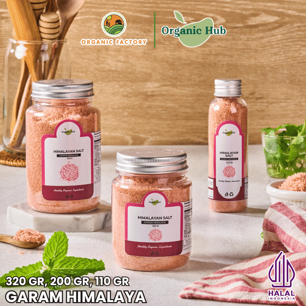 

Organic Hub Garam Himalaya Premium Organic Original 100% Natural Himsalt Organik Himalayan Pink Salt Pure Murni Sea Salt Rock Salt