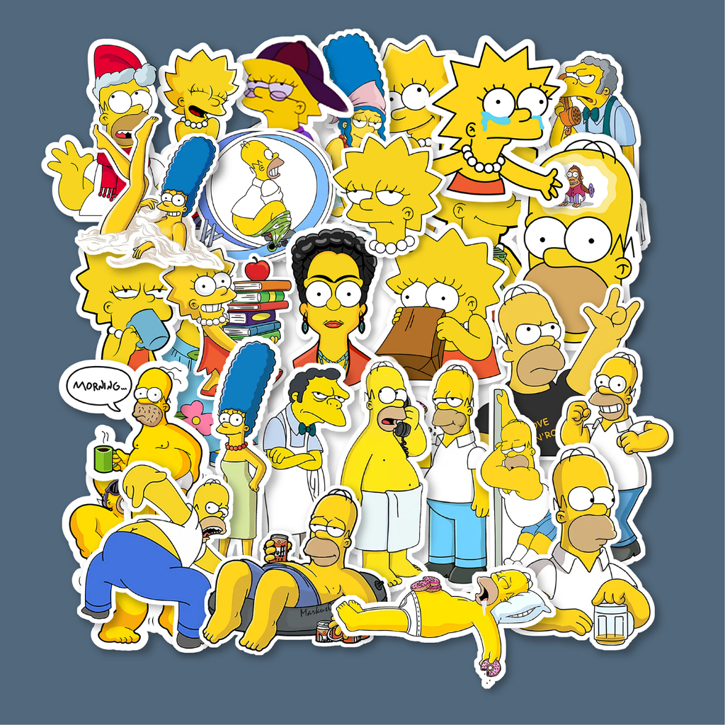 

STICKER PACK THE SIMPSON FAMILY | TAHAN AIR | CUTTING | HELM LAPTOP KACA KOPER CASING HP