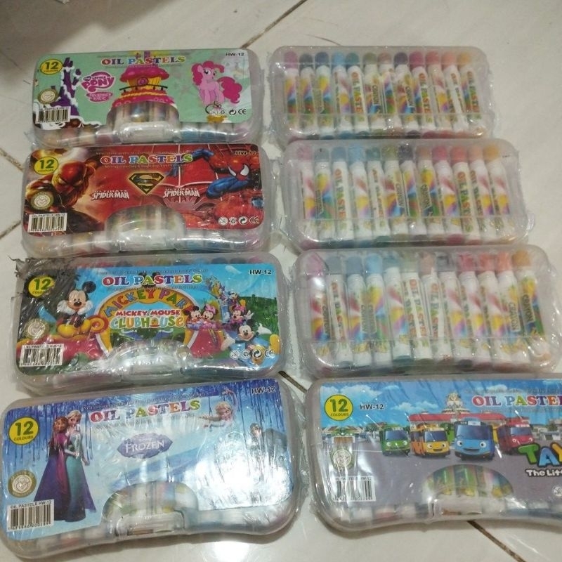 

Crayon Mini 12 Warna / Krayon Set Kecil Murah Anak Anak / Oil Pastel Fancy