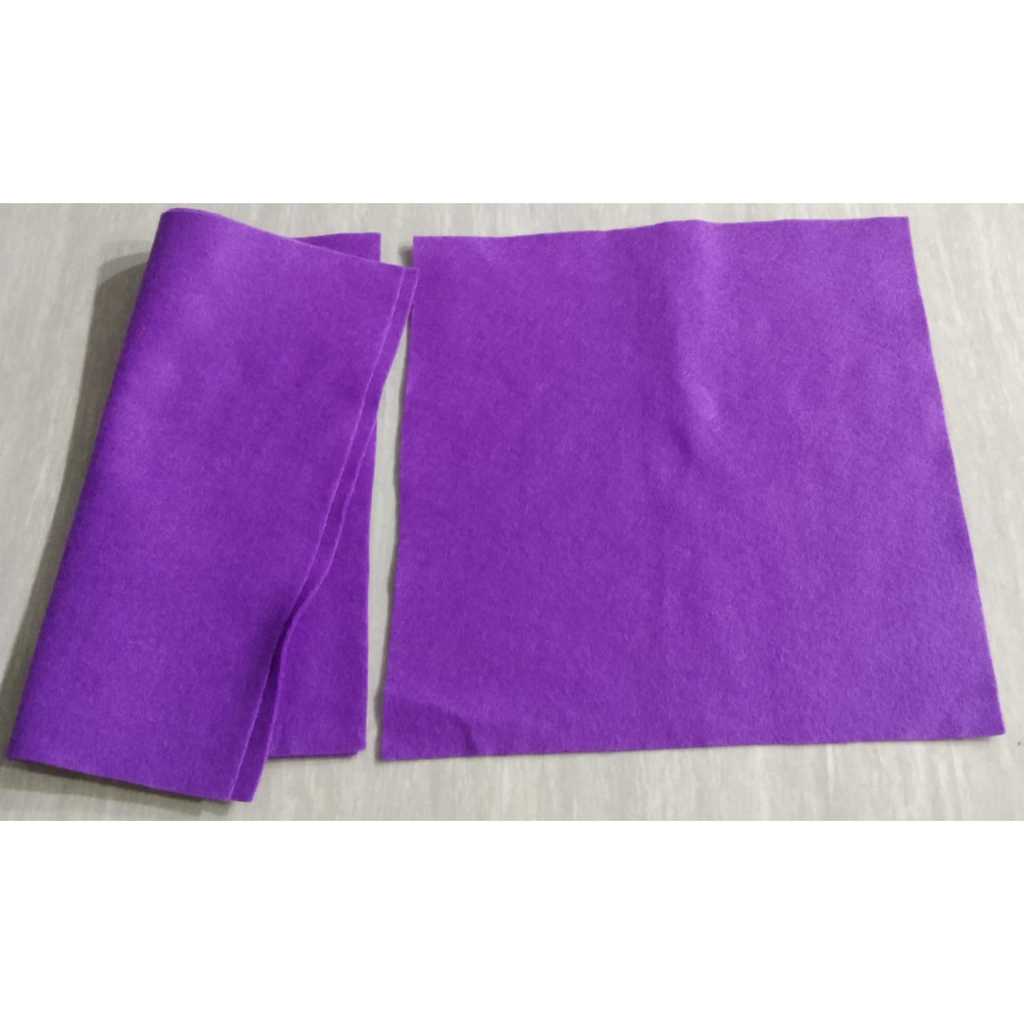 Kain Flanel potongan Kurang Lebih 25x23cm Warna Ungu Tua Jual Perpcs