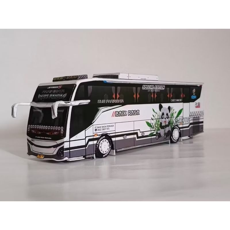 Miniatur Papercraft Bus Baik Rasa Kids Panda jb 5 Skala 43
