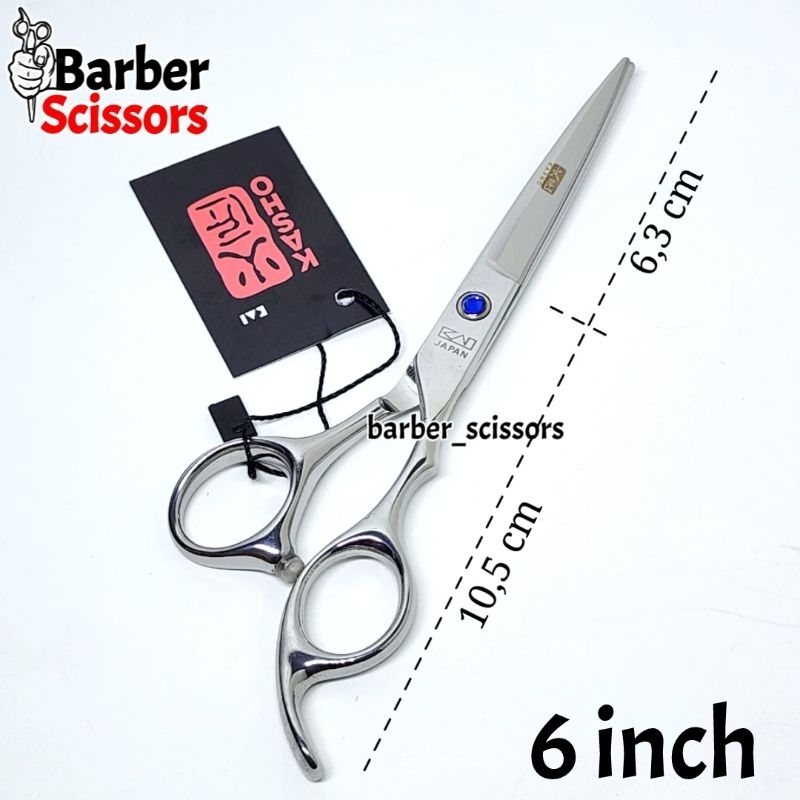 Kasho Silver HJ600 Gunting Rambut Profesional Barber Scissors #B Ndk78