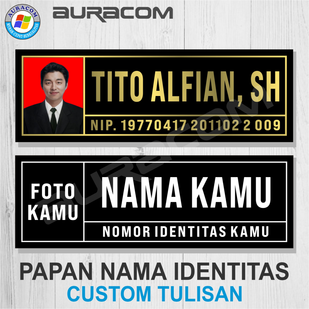 

CUSTOM PAPAN IDENTITAS ASN PNS SWASTA POLISI GURU TNI TENTARA NAMA PROFESI - B22
