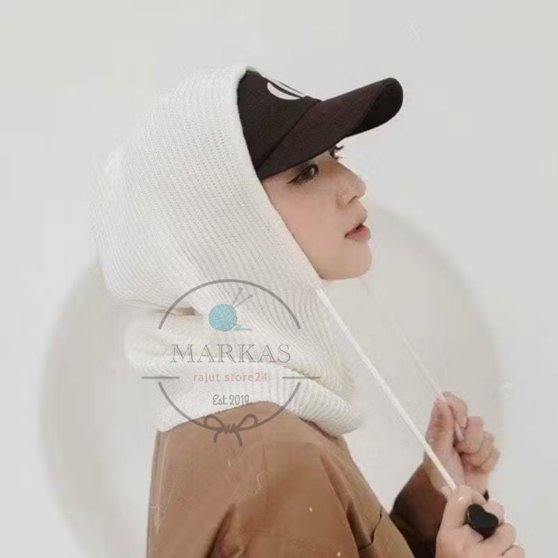 JILBAB RAJUT KERDUNG BALACLAVA HIJAB RAJUT  TOPI VALENCIVA LACLAVA