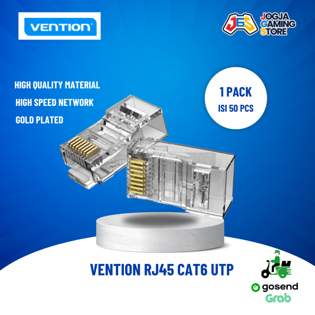 Vention RJ45 IDDR0 Cat.6 Network Connector RJ45 Transparant