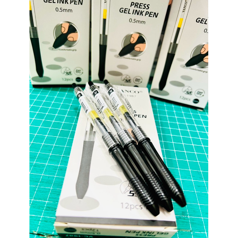 

(1pcs) Pulpen Gel PORORO SAFARI/VANCO SF-800 KOKORO Hitam 0.5